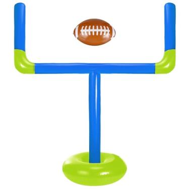 Imagem de Zhanmai Conjunto inflável de futebol jumbo gol de futebol inflável com bola de praia alvo pós-bola acessórios esportes ao ar livre verão praia jogos de piscina brinquedos para prática e diversão