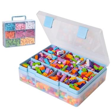 Imagem de Douorgan Organizador de brinquedos para caixas organizadoras empilháveis da Lego, caixa organizadora portátil, caixa de armazenamento de plástico, para fazer pulseiras de contas, joias faça você