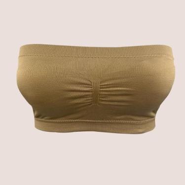 Imagem de Soutien Faixa Sem Costura sem alça Com Bojo Removível - Zee Rucci, Beg