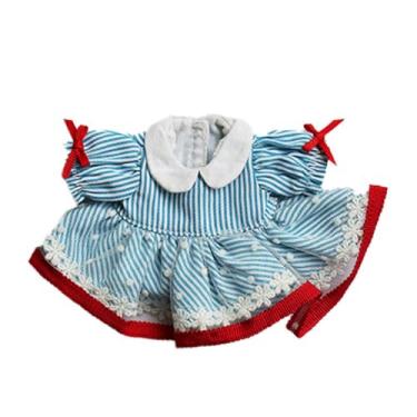 Imagem de Milageto Vestido de vestido de princesa de boneca de pelúcia Decoração DIY Acessórios DIY Presentes de aniversário Trajes de moda fazem suas próprias bonecas , Azul