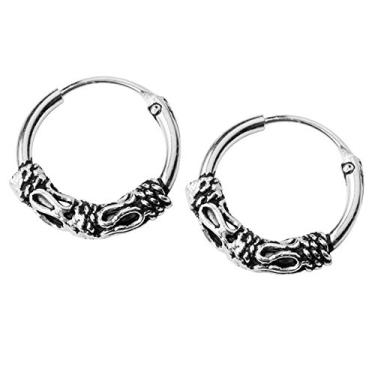 Imagem de Boho Bali Filigrana Vintage S925 Steling Silver Infinito Redondo Dorminhoco Cartilagem Brincos de Argola Pequena para Mulheres Homens Moda Abraço Argolas Hipoalergênicas Joias Perfuradas Presentes 12