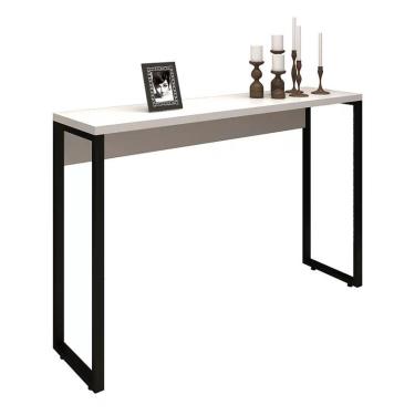 Imagem de Aparador para Sala de Estar Office Industrial 120 - pr Móveis Branco