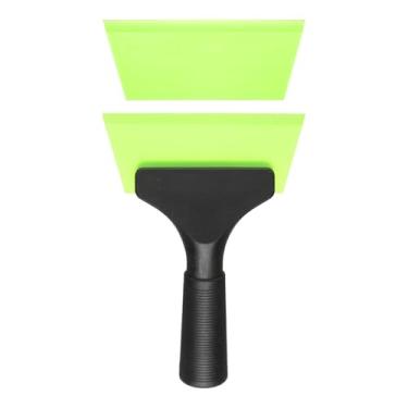 Imagem de HARFINGTON Rodo de chuveiro com lâmina de água automática de 12 cm de comprimento com alça antiderrapante para limpador de janela de para-brisa, porta de vidro, verde