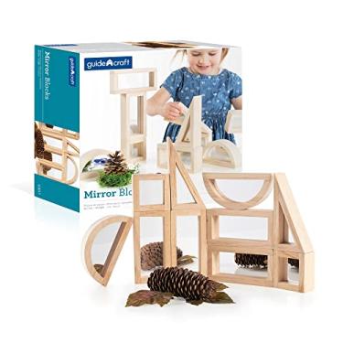 Imagem de Guidecraft Mirror Blocks Set - 10 Pcs. Kids Learning & Educational Toys, Stacking Blocks, Block Play Accessory Set, Reflection Toy for Toddlers