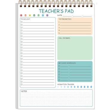 Imagem de Tuun Fuplan Teacher Notepad - Teacher To Do List Notepad, Spiral Checklist Notebook Organizer for Teachers Notes Task Appointment, Teacher Appreciation Gifts, 8'' x 11'', Green