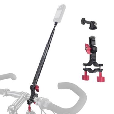 Imagem de Mechrig Kit de montagem de guidão de motocicleta de terceira pessoa com bastão de selfie para GoPro/Insta360 X4/X3/DJI Osmo Action - Filmagem estável de motocicleta e bicicleta