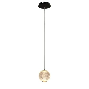 Imagem de PENDENTE LUCE DOURADO/PRETO E TRANSPARENTE (D)12CM 1X4,2W 3000K 252LM LED