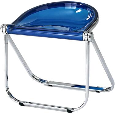 Imagem de Cadeira dobrável de acrílico, bancos de cadeiras de jantar cristalinas, bancos de barra de cadeira sem braço de braço espessado, para casa, para casa, escritório, sala de estar, sala de jant