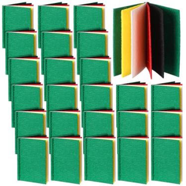 Imagem de Skyygemm 48 peças livro de feltro sem palavras plano de salvação livro interativo folhetos evangélicos verde preto vermelho branco amarelo 5 cores Jesus livreto bíblia salvação espiritual ferramenta