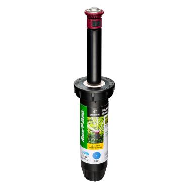 Imagem de Rain Bird Irrigador rotativo profissional de alta eficiência 22SAFPRO, padrão completo de 360°, distância de spray, 17' - 61 cm, altura pop-up de 10 cm, preto