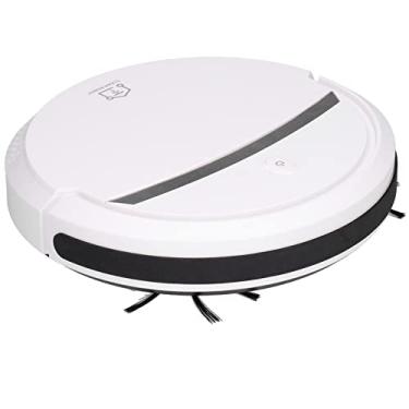 Imagem de Vassoura inteligente 3 em 1 automática pequena temporização, carregamento USB para uso doméstico (branco)