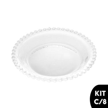 Imagem de Jogo C-8 Pratos Cristal Transparente Pearl Wolff 14cm