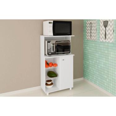 Imagem de Balcão De Cozinha Fruteira Bf3207 Com 1 Porta 2 Cestos E 1 Nicho 60cm Branco Tecno Mobili
