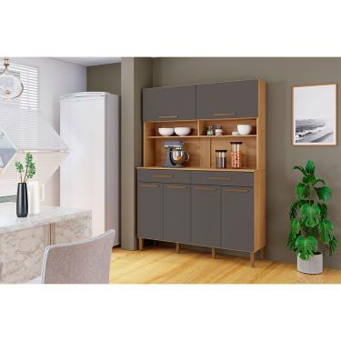 Imagem de Kit Italia 6 Portas Master Arte Móveis Cinamomo Grafite