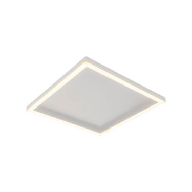 Imagem de Plafon Led Blumenau Square De Sobrepor 15w Bivolt Branco Fosco 2700k Luz Amarela