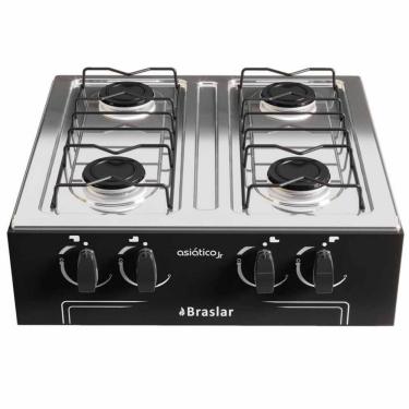Imagem de Fogão 4 Bocas Braslar Asiático Bf A Gas Preto