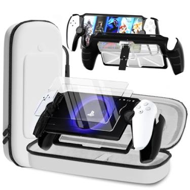 Imagem de QUAGGY 3-in-1 Accessoris Kit Compatible with Playstation Portal, EVA Carrying Case for PS Portal with Silicone TPU&Hard PC, 2 Pack Screen Protectors,(White bag)