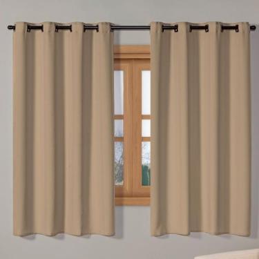 Imagem de Cortina Blackout 2,20m x 1,30m Corta 100% Luz Tecido Blecaute Sala Qua