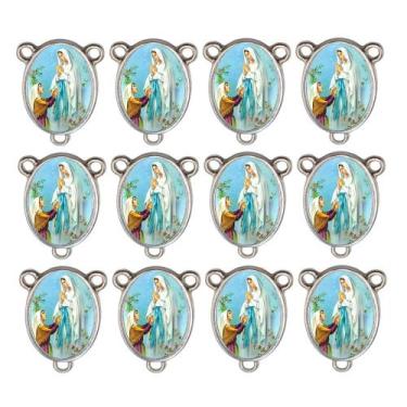 Imagem de 10 Entremeio Nossa Senhora de Lourdes Oval Montagem Terços