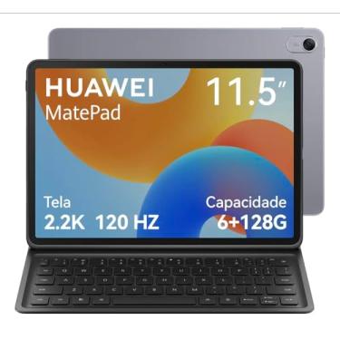 Imagem de Tablet, HUAWEI MatePad 11.5 New, Tablet com Teclado Destacável, Wifi 6+128GB, Tela FullView de 11.5”2.2K 120 Hz, Câmera Traseira 13 MP, Câmera Frontal 8 MP, Bateria de 7700 mAh, Cinza Espacial