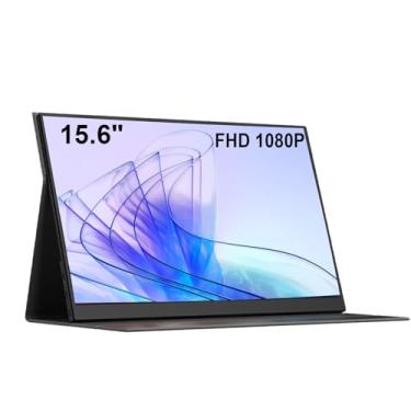 Imagem de AHXJKA Monitor Portátil Para Laptop De 15,6" Com Usb C Hdmi - Jogos Hd Eye Careful, Extensor Tela Computador Fhd Ips/Hdr, Alto-Falantes Integrados Compatível Pc, Telefone, Ps4/Ps5 Switch