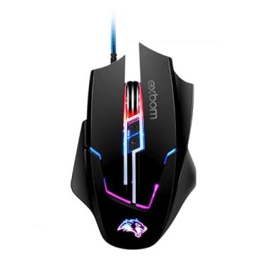 Imagem de Mouse Gamer RGB, 7 Botões Programáveis, 3200 DPI, Design Ergonômico, Cabo de Nylon 1,5m, Preto