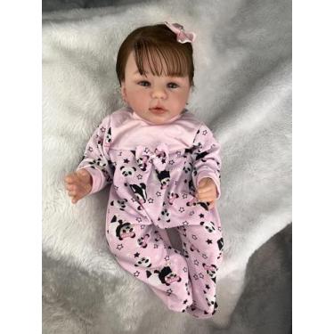Imagem de Bebê Reborn Menina Real Silicone, Banho Cabelo Fio A Fio - Mundo Azul 