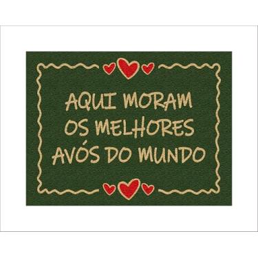 Imagem de CAPACHO AQUI MORAM OS MELHORES AVÓS DO MUNDO (VERDE FLORESTA)