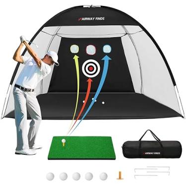 Imagem de Fairway Finds Rede De Golfe, Rede De Prática De Golfe De 10X7 Pés, Redes De Golfe Para Dirigir No Quintal Com Alvo, 1 Tapete De Golfe, 5 Bolas De Golfe, 1 Camiseta De Golfe, Bolsa De Transporte, Trein