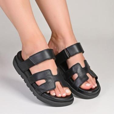 Imagem de Papete Feminina Com Deseign H Couro Legitimo Moda Blogueira - Apoá, Pr