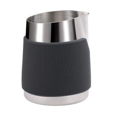 Imagem de Normcore Jarro de leite sem alça - 600 ml - Jarro de leite de aço inoxidável 304 com aderência de silicone - bico redondo para latte art - prata