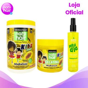 Imagem de Kit Maracujá com Body Splash, Creme para Pentear e Gelatina Natuhair -
