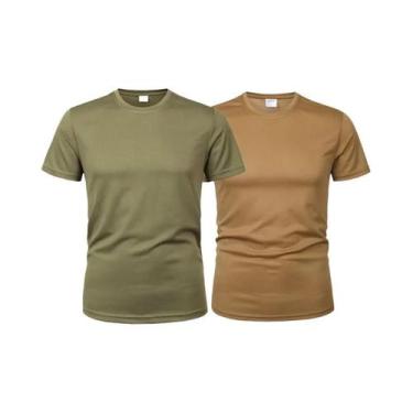 Imagem de Camiseta Tática Masculina de Secagem Rápida - Manga Curta, Gola Redond