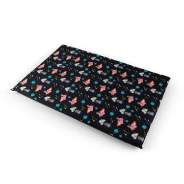 Imagem de Cama para Cachorro Grande 60 x 90 x 4 c/0 Ziper Lavavel Colchao Pet Espuma para Caminha pet Cae Gato(Preto)