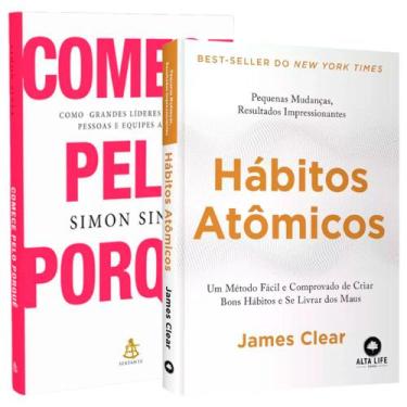 Imagem de Kit Livro Comece Pelo Porquê + Hábitos Atômicos - Kit Liderança e Disc