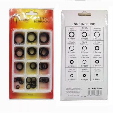 Imagem de Kit Anel Vedação O-ring Arruela Borracha 50 Anéis Top - Monaliza