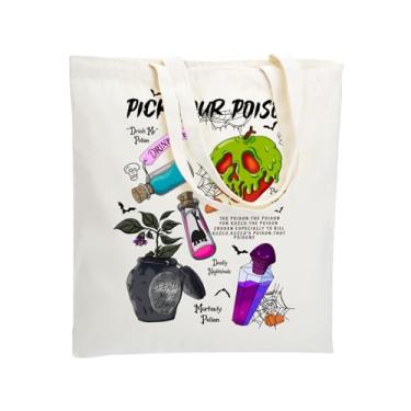 Imagem de WZJHCL Bolsa de compras Villains Pick Your Poison Villain Evil Tour, bolsa de ombro Bad Witches, bolsa de mão Evil Queen, Sacola Poison, Large