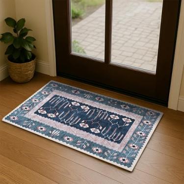 Imagem de Tapete lavável, casa de fazenda moderna, vintage, turco, boêmio, envelhecido, oriental, tradicional, tapetes para sala de estar, jantar, quarto, escritório, entrada, hall de entrada