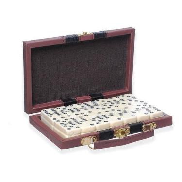 Imagem de Dominó de Osso Profissional Maleta material sintético Luxo - SQ