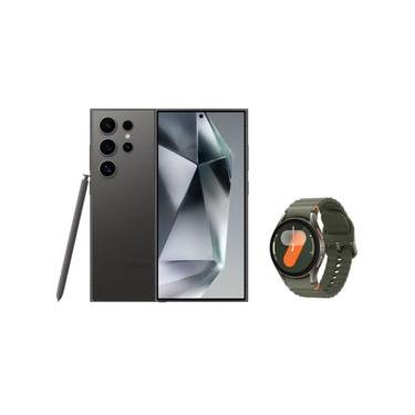Imagem de Celular Samsung S24 Ultra 256GB - Titânio Preto + Galaxy Watch7 BT 40mm - Verde Preto