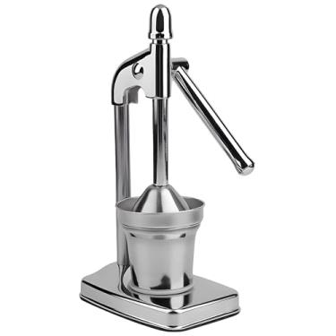 Imagem de Espremedor Prensa Extrator de Suco em Aço Inox Manual Portátil - Máquina de Espremer Ideal para Laranja Limão Tangerina Frutas