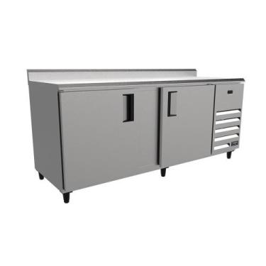 Imagem de Balcão de Encosto Refrigerado Venâncio 2m 220V Borda Espelhada VCFRH20