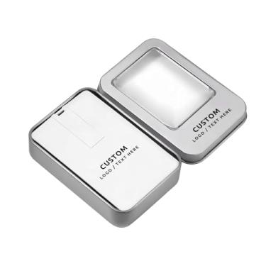 Imagem de Flash Drive USB para cartão de crédito personalizado, pacote com 100 cartões de nome personalizados em massa USB 2.0, ideal para negócios, educação, corporações, estúdios de fotografia e música (128