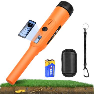 Imagem de Dmyond Detector de metais Pinpointer para adultos e crianças, varinha de ponteiro de pino portátil à prova d'água, alta sensibilidade, 3 modos de identificação para Finder Probeor Gold, moedas,