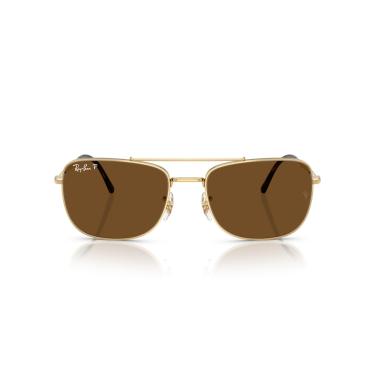 Imagem de Óculos de Sol Ray-Ban Polarizado 0RB3755 001/57 Tam 59 / Ouro - Lentes Marrom