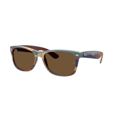 Imagem de Óculos de Sol Ray-Ban New Wayfarer 0RB2132 682533 Tam 55 / Marrom Camuflado - Lentes Marrom