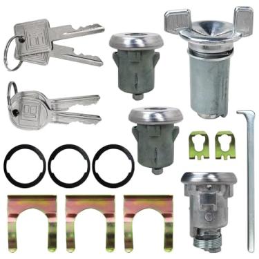 Imagem de 607893 + 608307 + 605533 Conjunto de cilindro de chave de ignição/portas/trava de porta-malas com chaves para CAPRICE & IMPALA 1967-1970, 1977-1996 (sem modelos de vagão de estação)