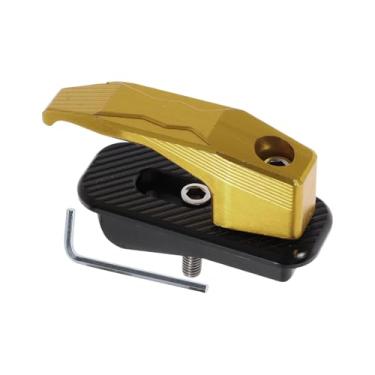 Imagem de REPAIROCK Gancho de suspensão de motocicleta retangular suporte de bolsa de capacete de motocicleta para scooters bicicletas liga de alumínio amarelo 1 conjunto de parafuso chave hexagonal