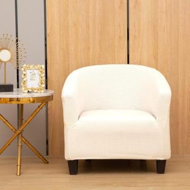 Imagem de Capa De Cadeira De Banheira Grossa Para Poltronas Capa De Cadeira De Clube Jacquard De Lã Polar Capa De Cadeira De Banheira De Cor Sólida Para Balcão De Bar, Dark Grey