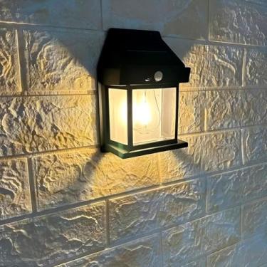 Imagem de Luminária Arandela Solar LED com Sensor de Presença – Iluminação Externa para Jardim, Fachada e Varanda | 3 Modos de Luz, à Prova d’Água